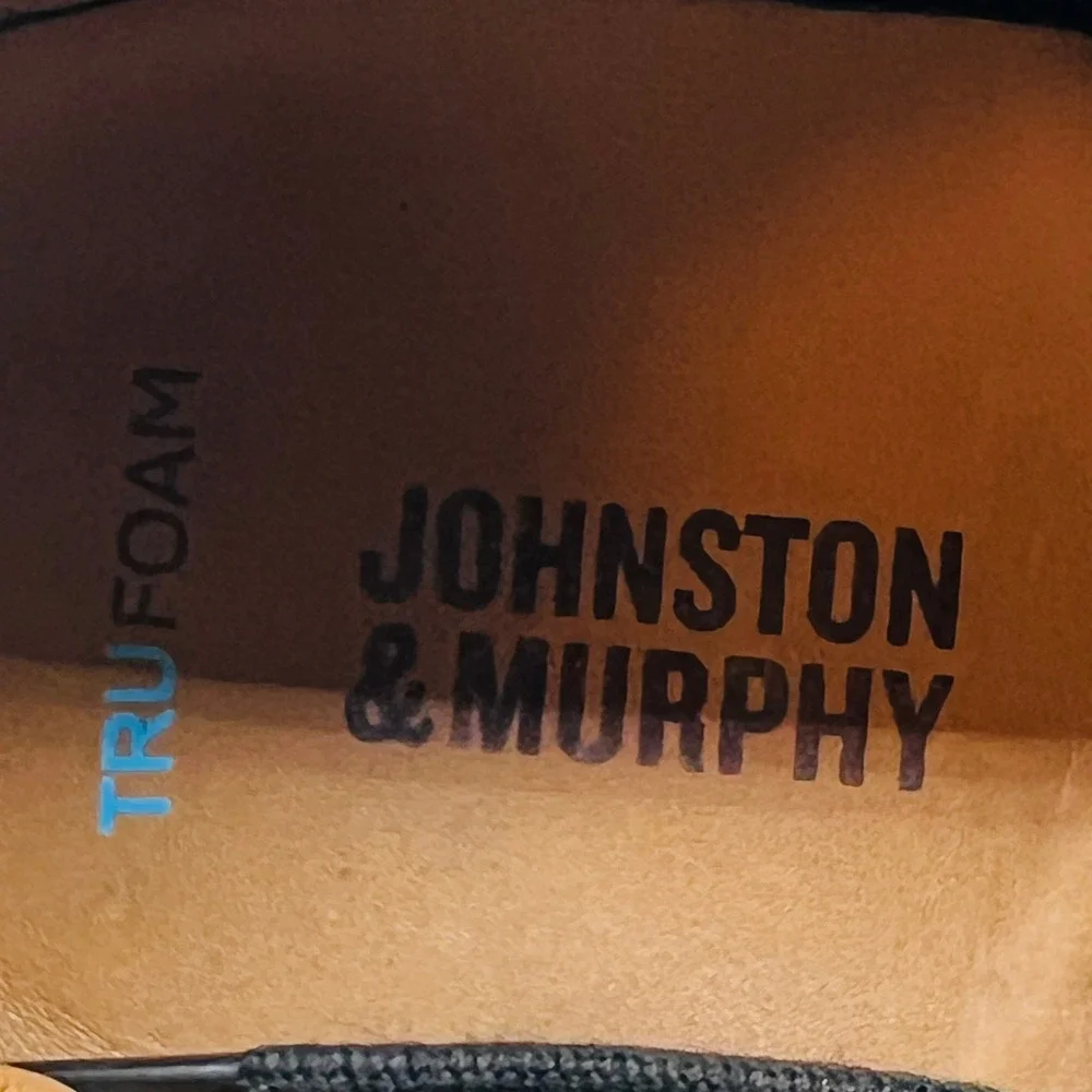 Johnston & Murphy Shoes Mens 9.5 Black Knit Braydon Plain Toe Lace Up Sneakers